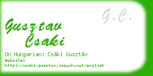 gusztav csaki business card